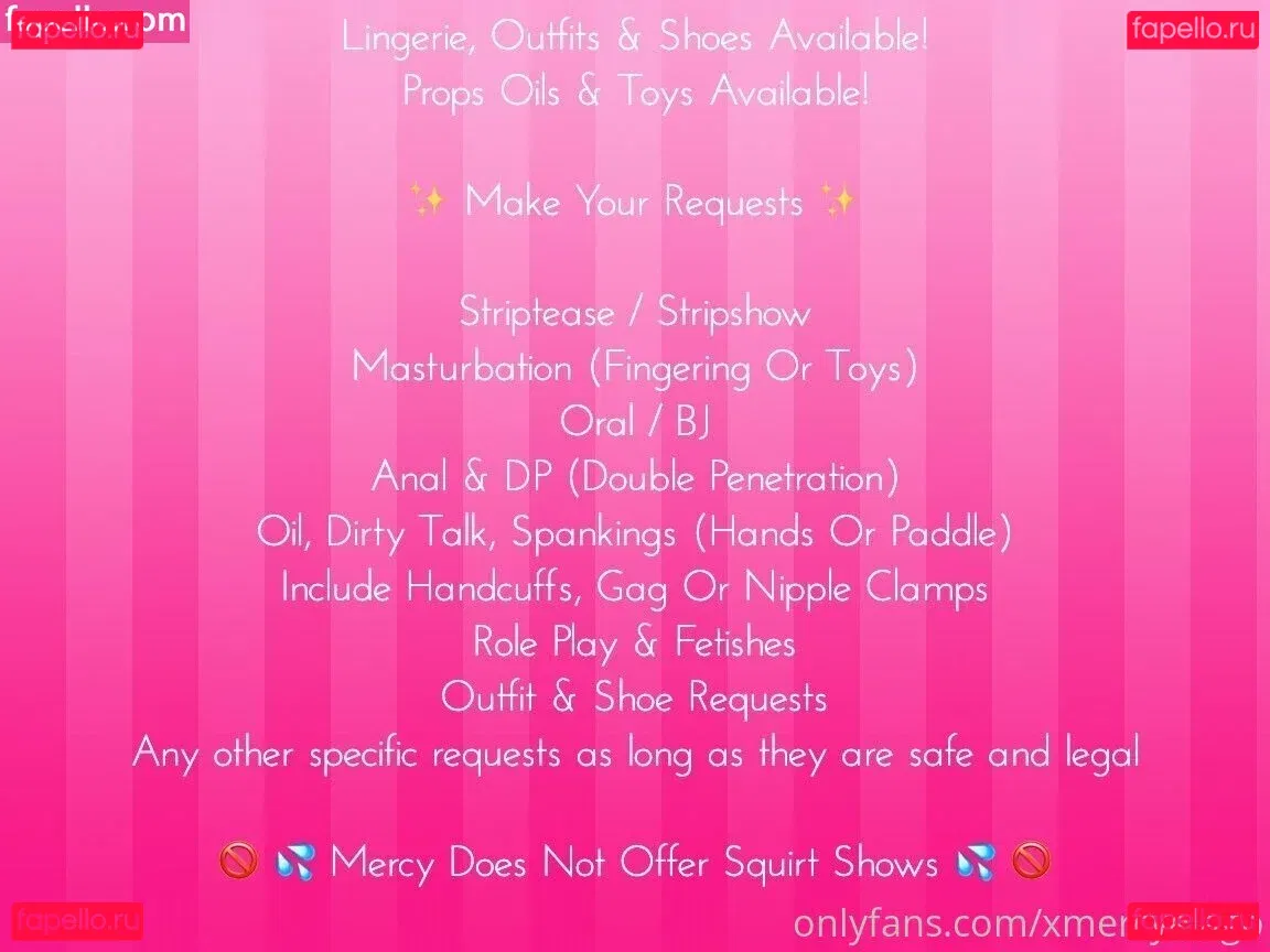 xmercyelagofree Onlyfans Photo Gallery 