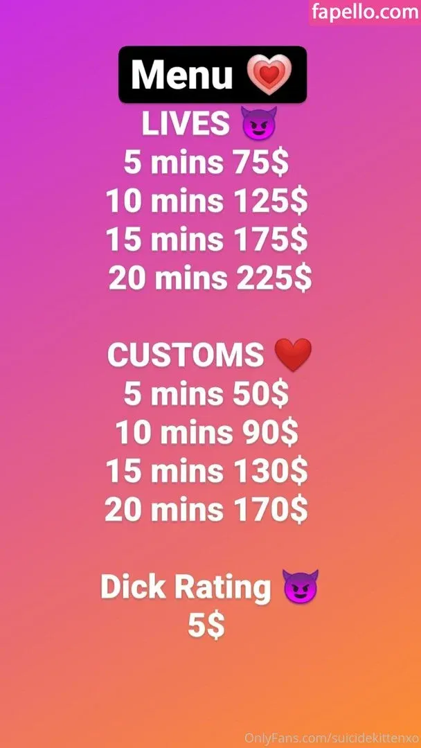 suicidekittenxo Onlyfans Photo Gallery 