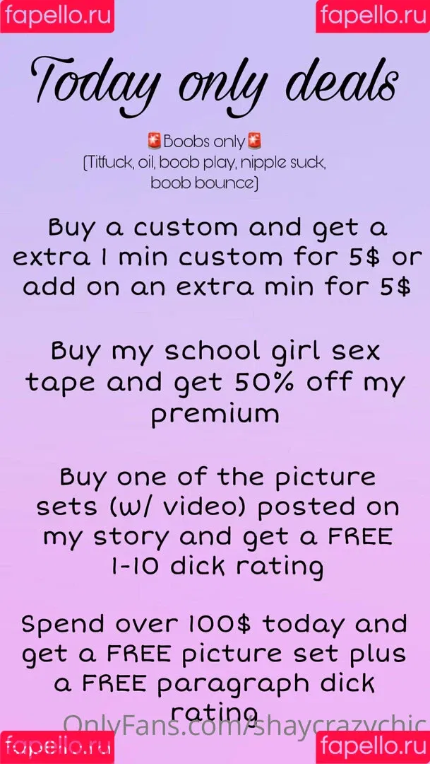 shaycrazychic Onlyfans Photo Gallery 