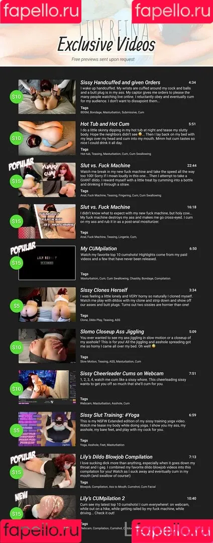 lilyreina Onlyfans Photo Gallery 