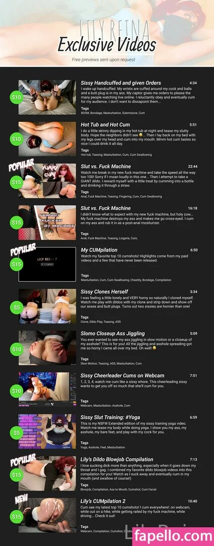 lilyreina Onlyfans Photo Gallery 