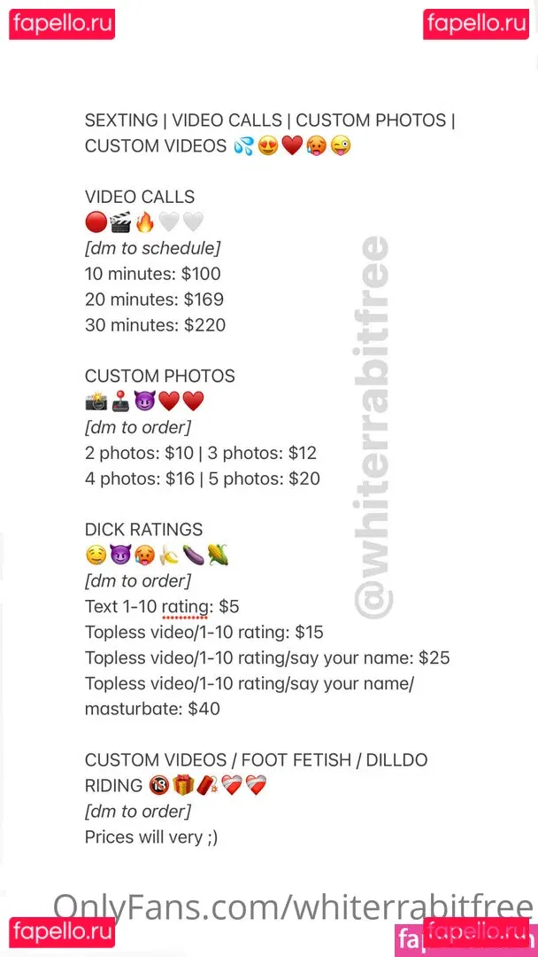 whiterrabitfree Onlyfans Photo Gallery 