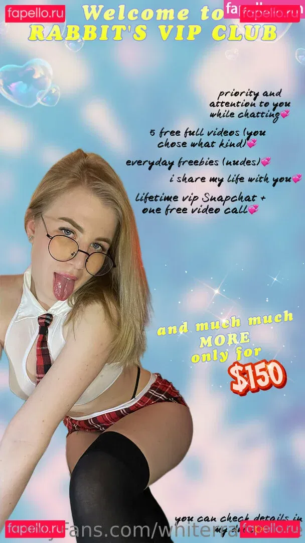 whiterrabitfree Onlyfans Photo Gallery 