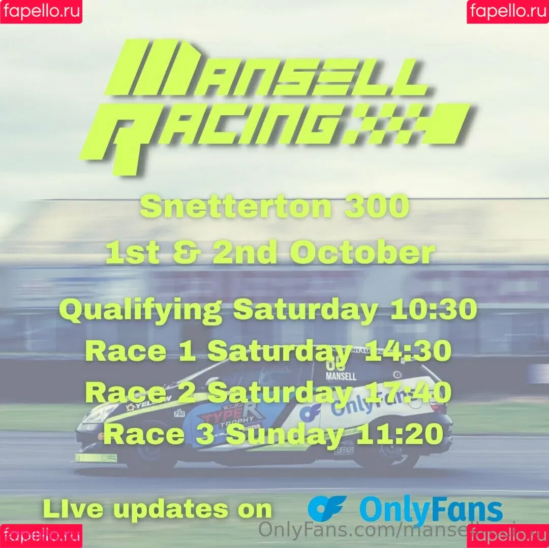 mansellracing Onlyfans Photo Gallery 