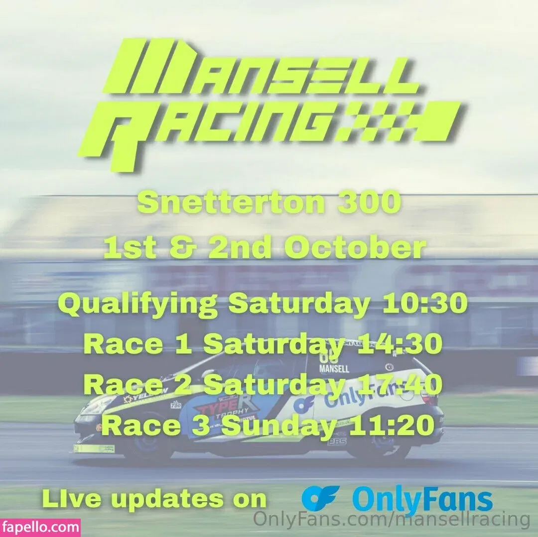 mansellracing Onlyfans Photo Gallery 