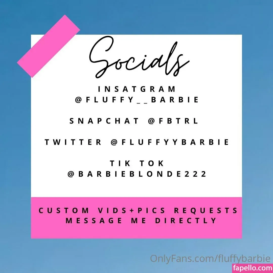 fluffybarbie Onlyfans Photo Gallery 