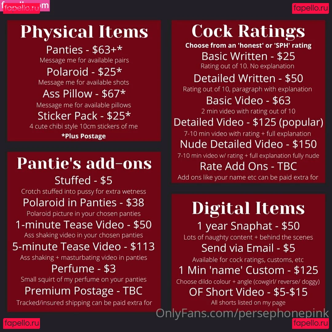 persephonepink Onlyfans Photo Gallery 