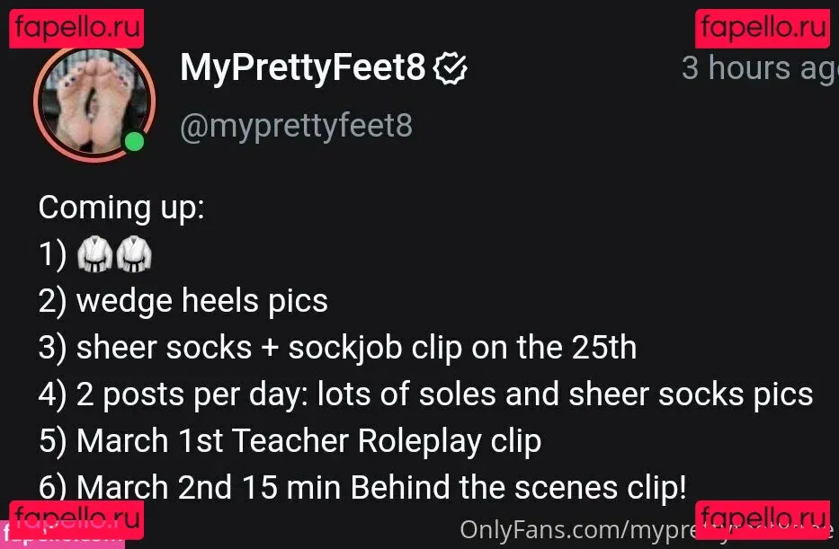 myprettyfeet8free Onlyfans Photo Gallery 