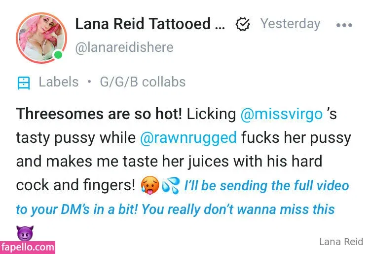 lanareidisherefree Onlyfans Photo Gallery 