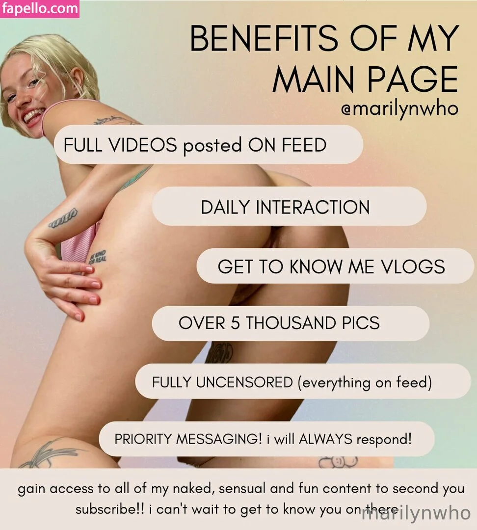 marilynwho Onlyfans Photo Gallery 