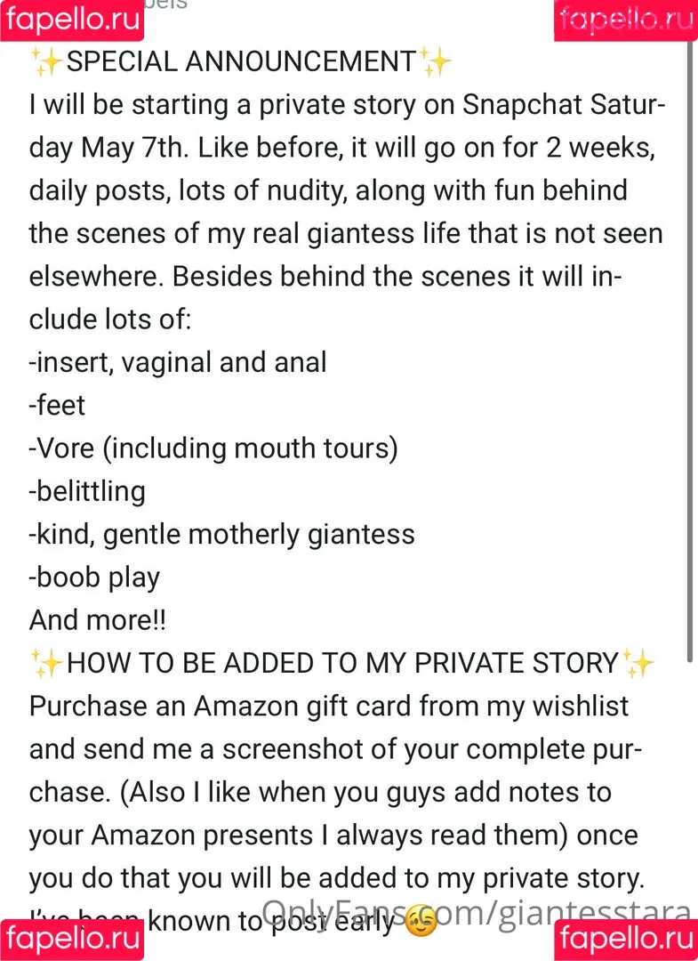 giantesstara Onlyfans Photo Gallery 