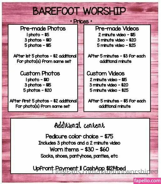 barefootworshiped Onlyfans Photo Gallery 