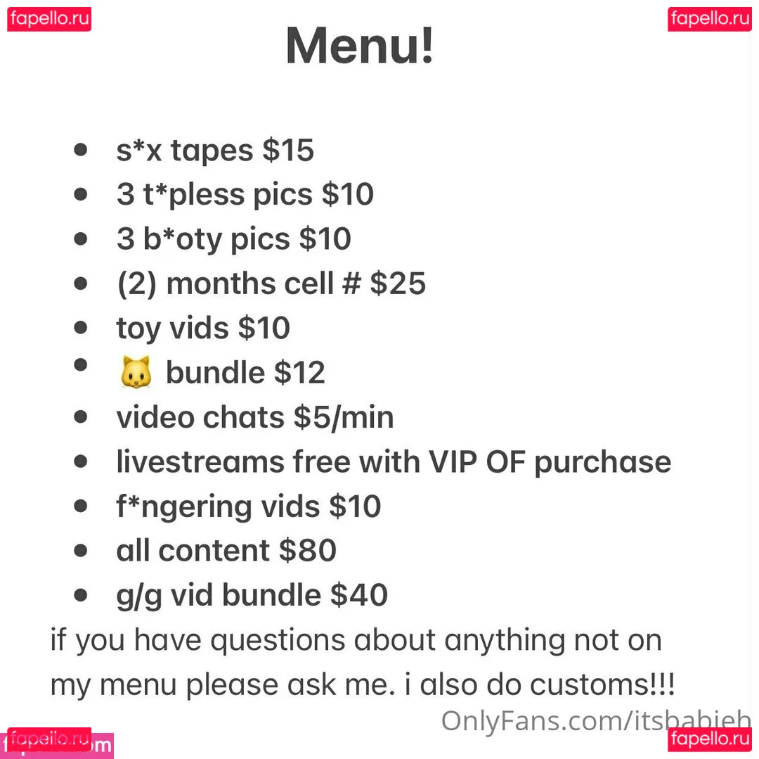 itsbabieh Onlyfans Photo Gallery 