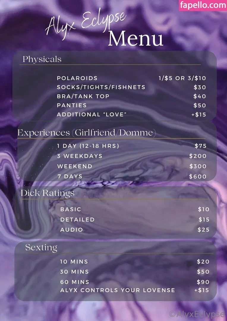 alyxeclypse Onlyfans Photo Gallery 