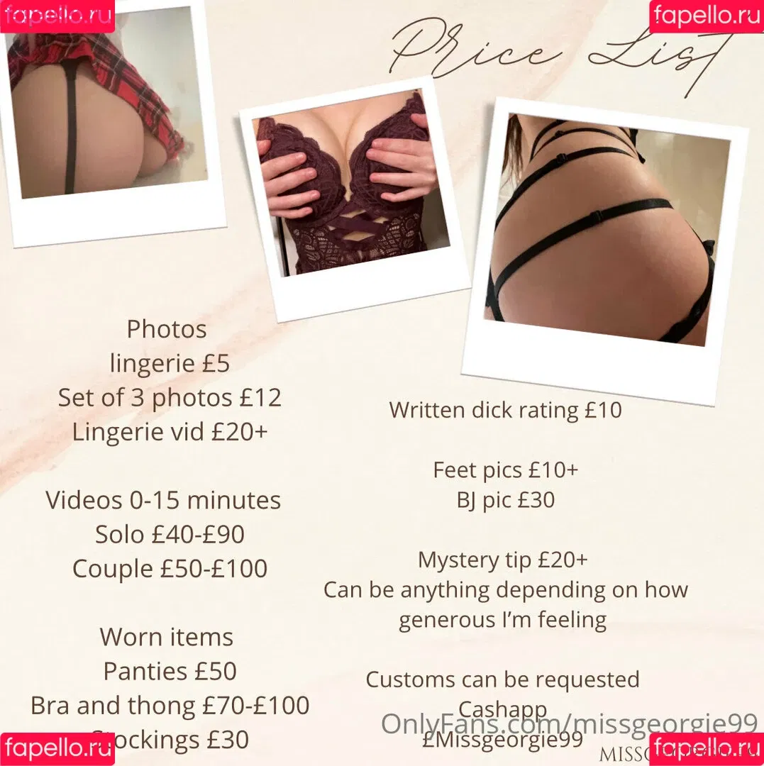 missgeorgie99 Onlyfans Photo Gallery 