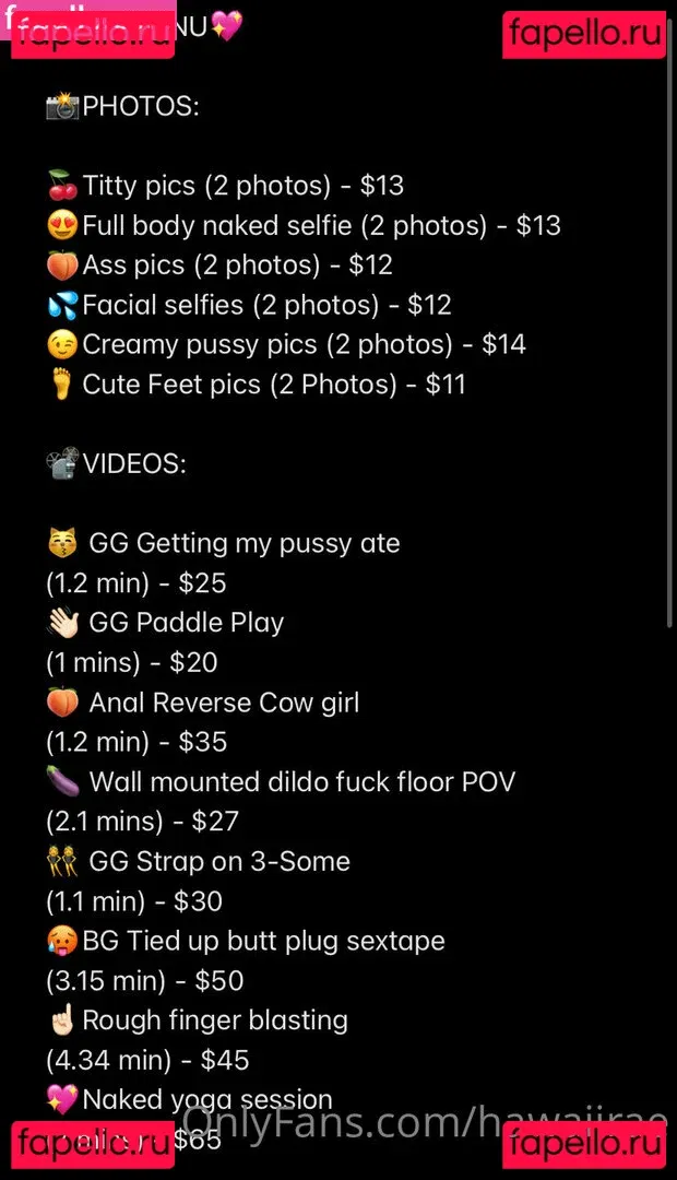 hawaiirae Onlyfans Photo Gallery 