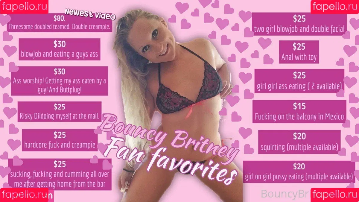 bouncybritneyvip Onlyfans Photo Gallery 