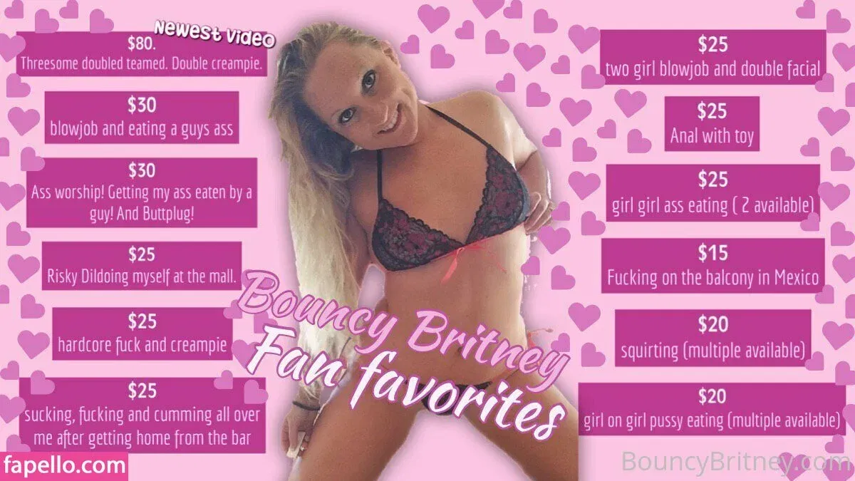 bouncybritneyvip Onlyfans Photo Gallery 