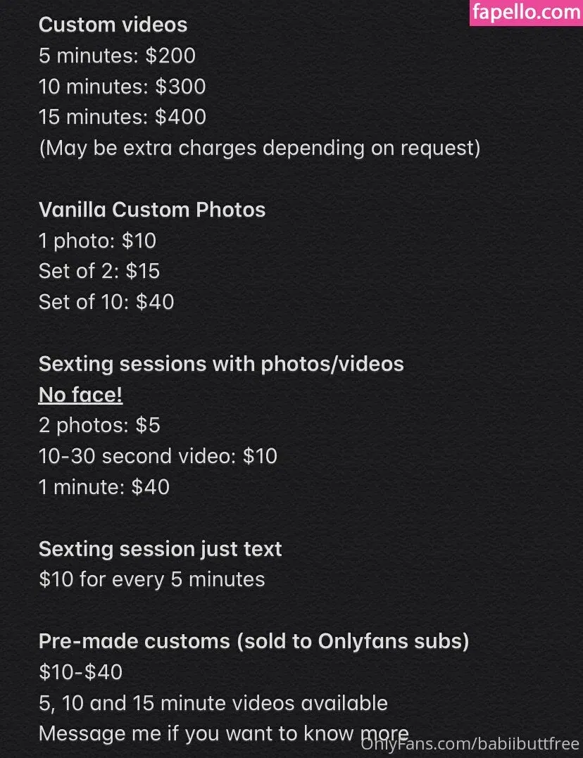 babiibuttfree Onlyfans Photo Gallery 