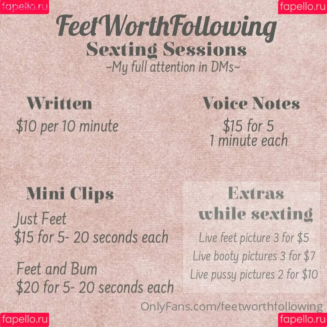 feetworthfollowing Onlyfans Photo Gallery 