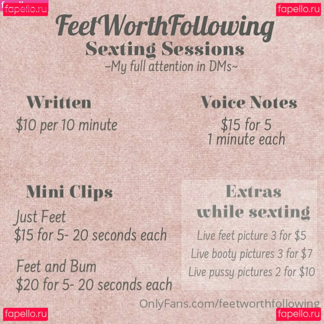 feetworthfollowing Onlyfans Photo Gallery 