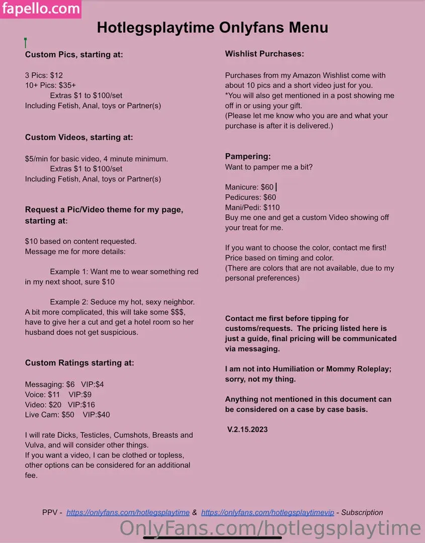 hotlegsplaytime Onlyfans Photo Gallery 