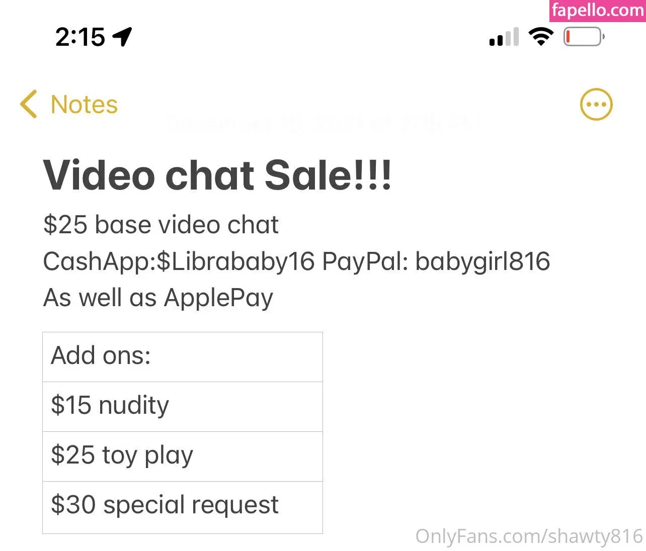 shawty816 Onlyfans Photo Gallery 