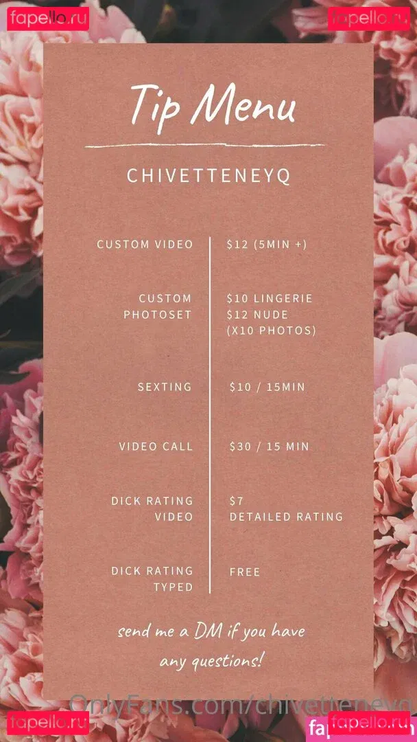 Chivetteneyq Onlyfans Photo Gallery 