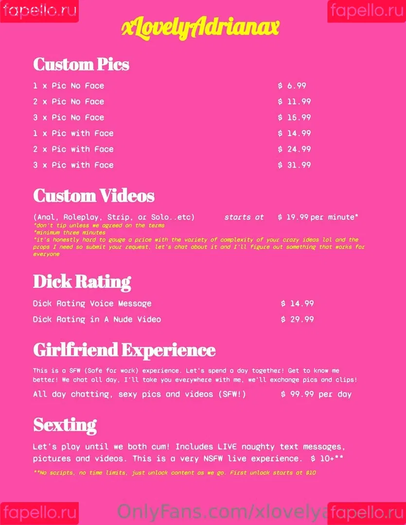 xlovelyadrianax Onlyfans Photo Gallery 
