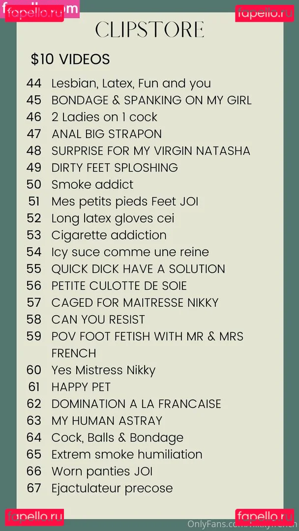 nikkyfrench Onlyfans Photo Gallery 