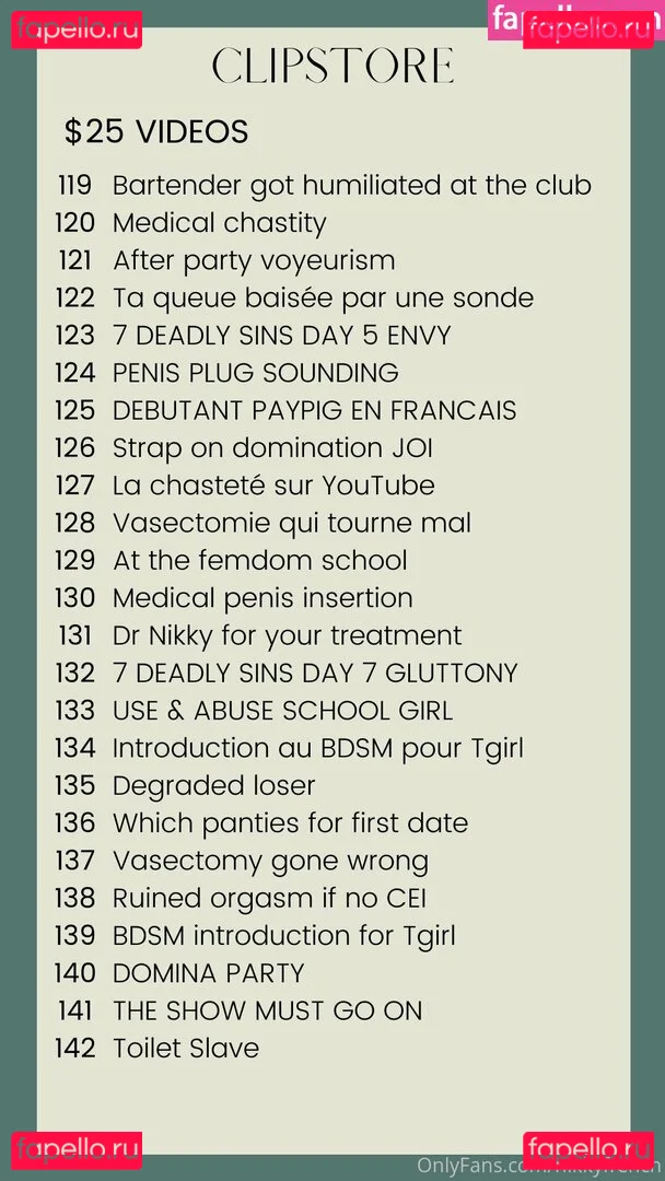 nikkyfrench Onlyfans Photo Gallery 