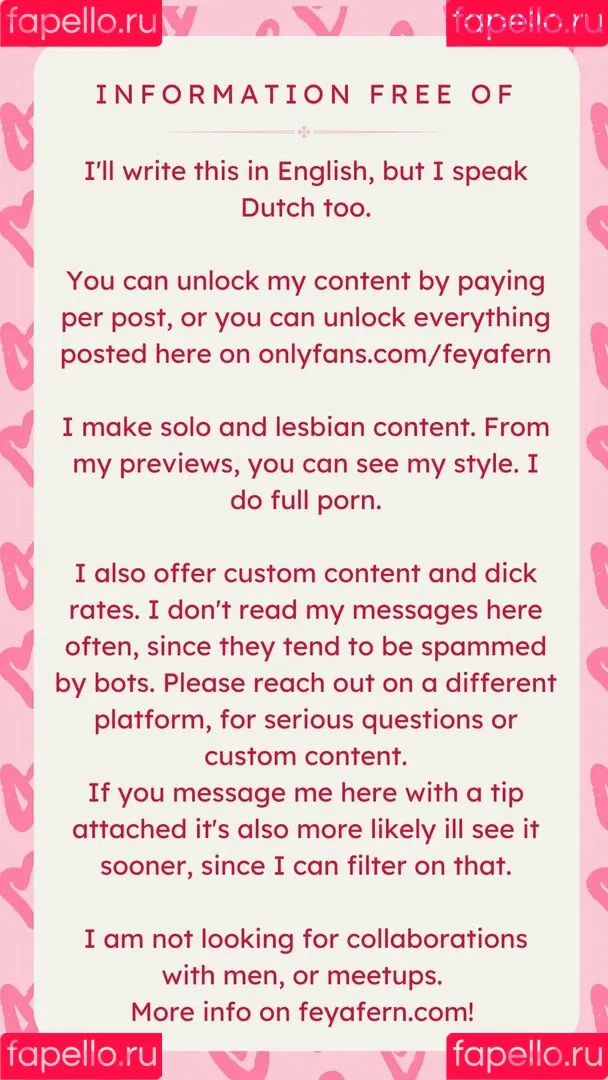 feyafernfree Onlyfans Photo Gallery 