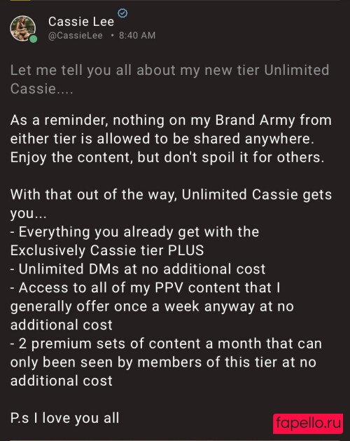 Cassie Lee Nude Onlyfans Photo 26