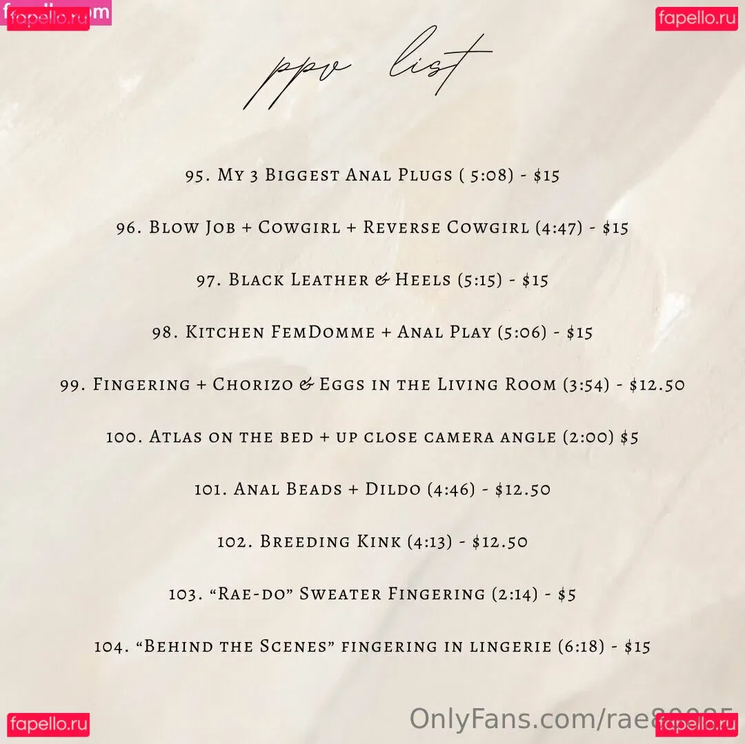 rae80085 Onlyfans Photo Gallery 