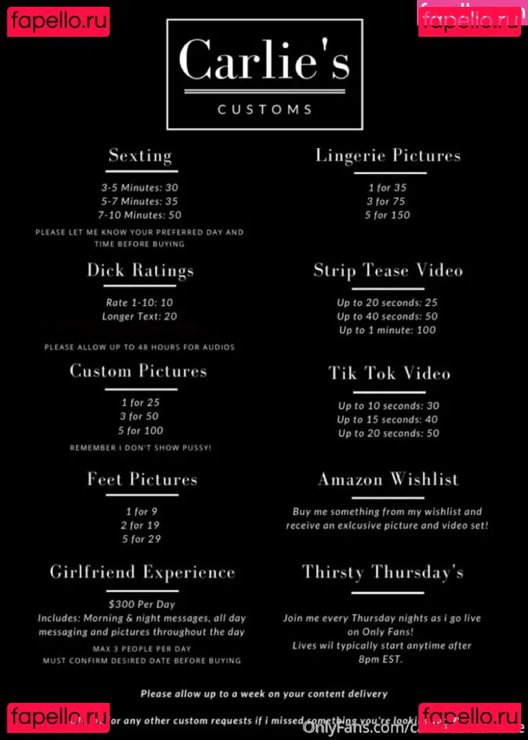 Carlieeemarieee Onlyfans Photo Gallery 