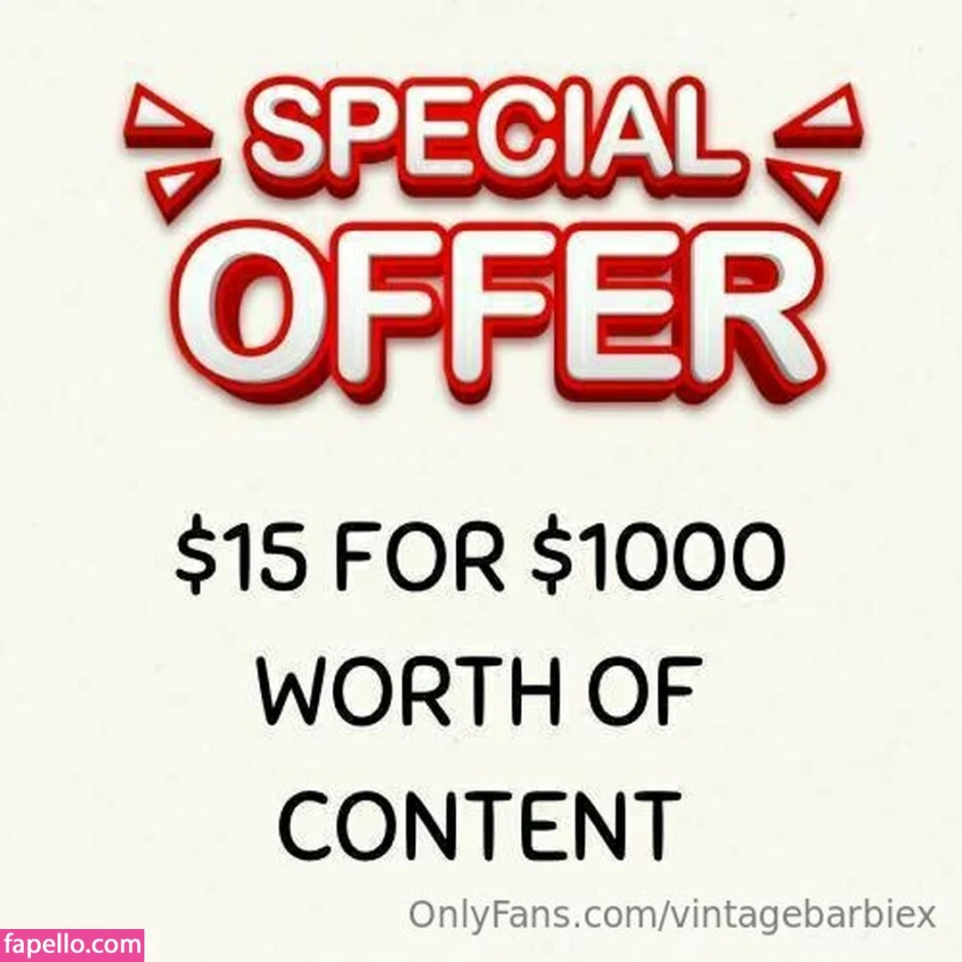 vintagebarbiex Onlyfans Photo Gallery 