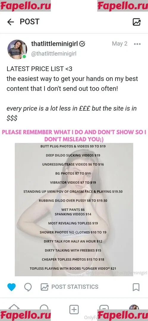 Thatlittleminigirl Onlyfans Photo Gallery 