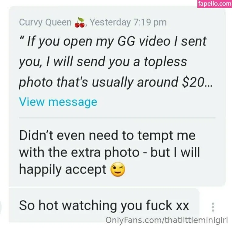 Thatlittleminigirl Onlyfans Photo Gallery 