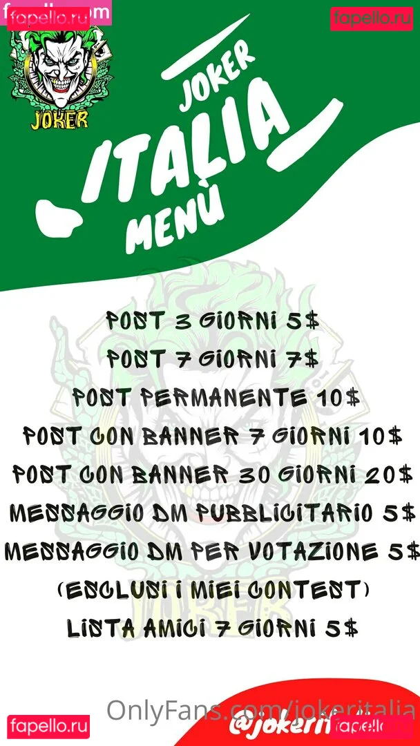 jokeritalia Onlyfans Photo Gallery 