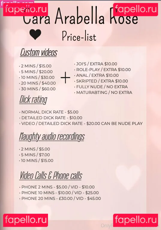 Cara Arabella Onlyfans Photo Gallery 