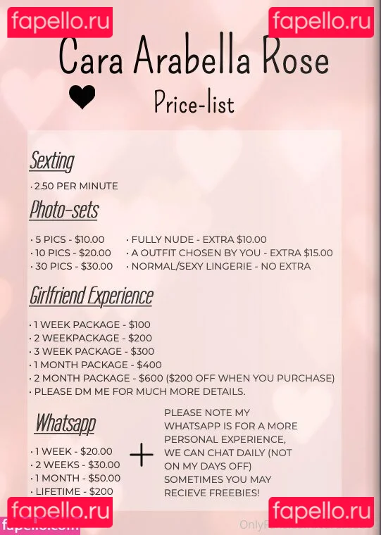 Cara Arabella Onlyfans Photo Gallery 