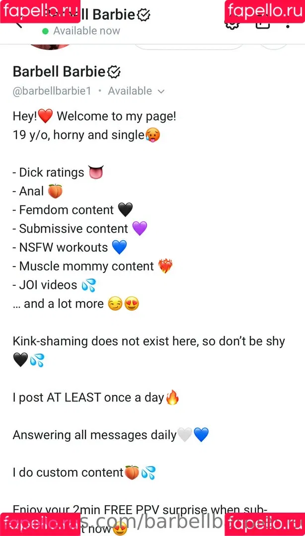 barbellbarbiefree Onlyfans Photo Gallery 