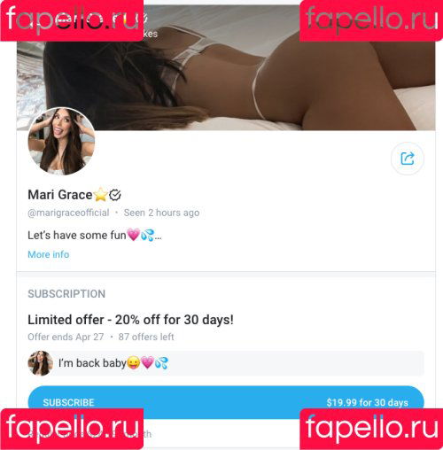 Mari Grace Onlyfans Photo Gallery 