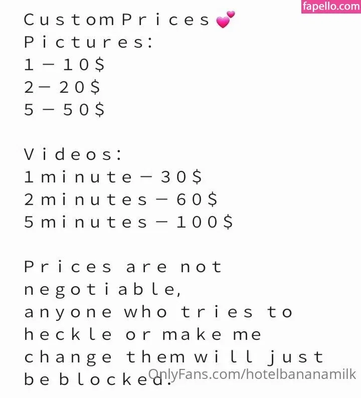 hotelbananamilk Onlyfans Photo Gallery 