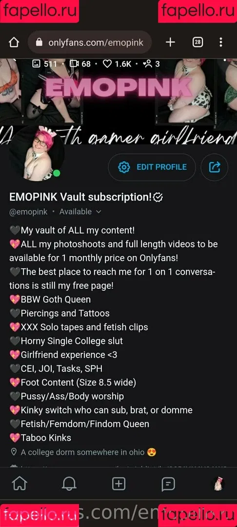 emopink69 Onlyfans Photo Gallery 