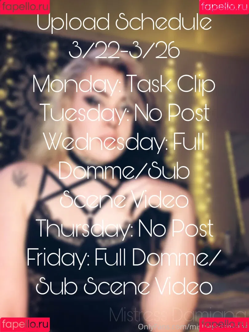 mistressdamiana Onlyfans Photo Gallery 