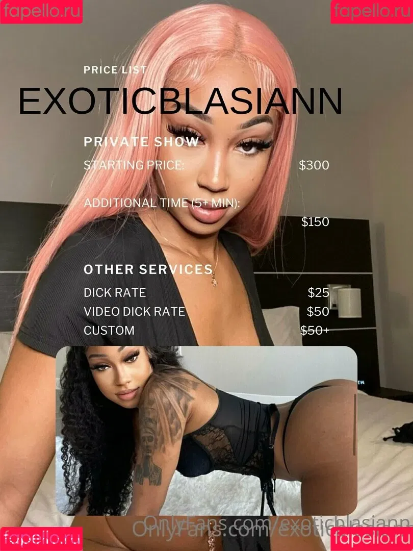 exoticblasiann Onlyfans Photo Gallery 