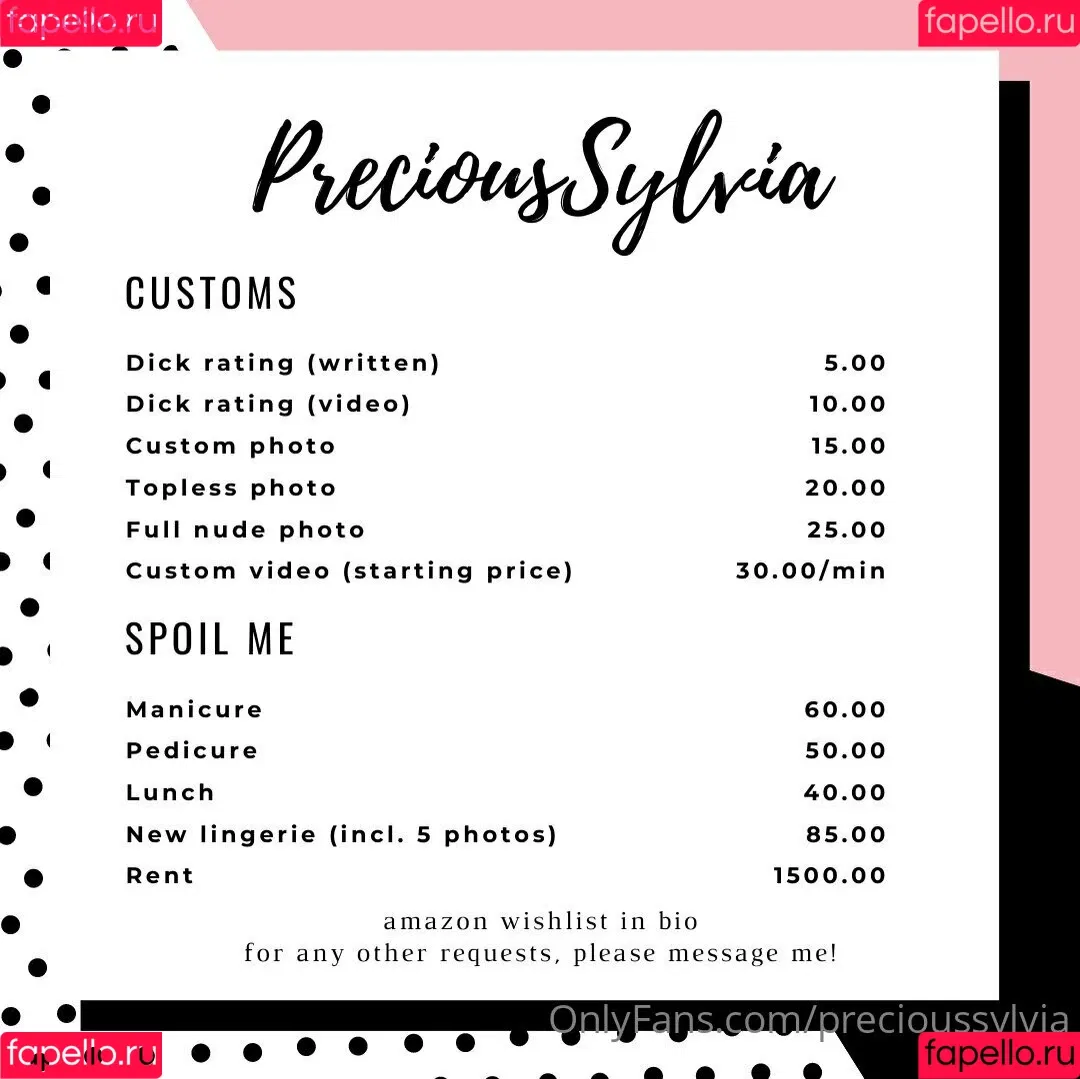 Precioussylvia Onlyfans Photo Gallery 