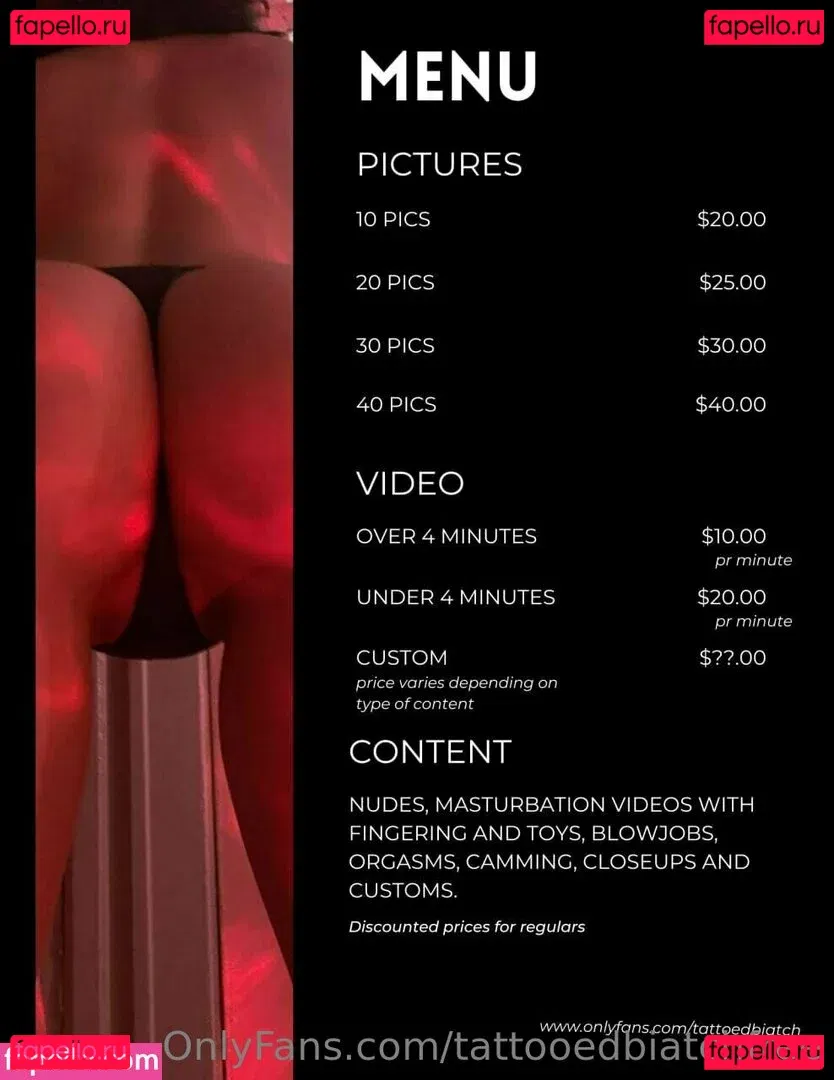 tattooedbiatchfree Onlyfans Photo Gallery 