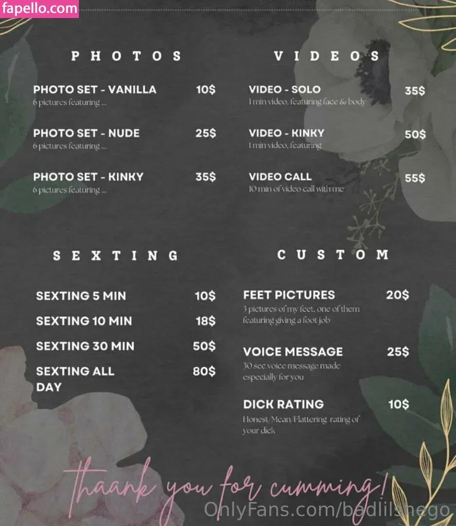 badlilshego Onlyfans Photo Gallery 